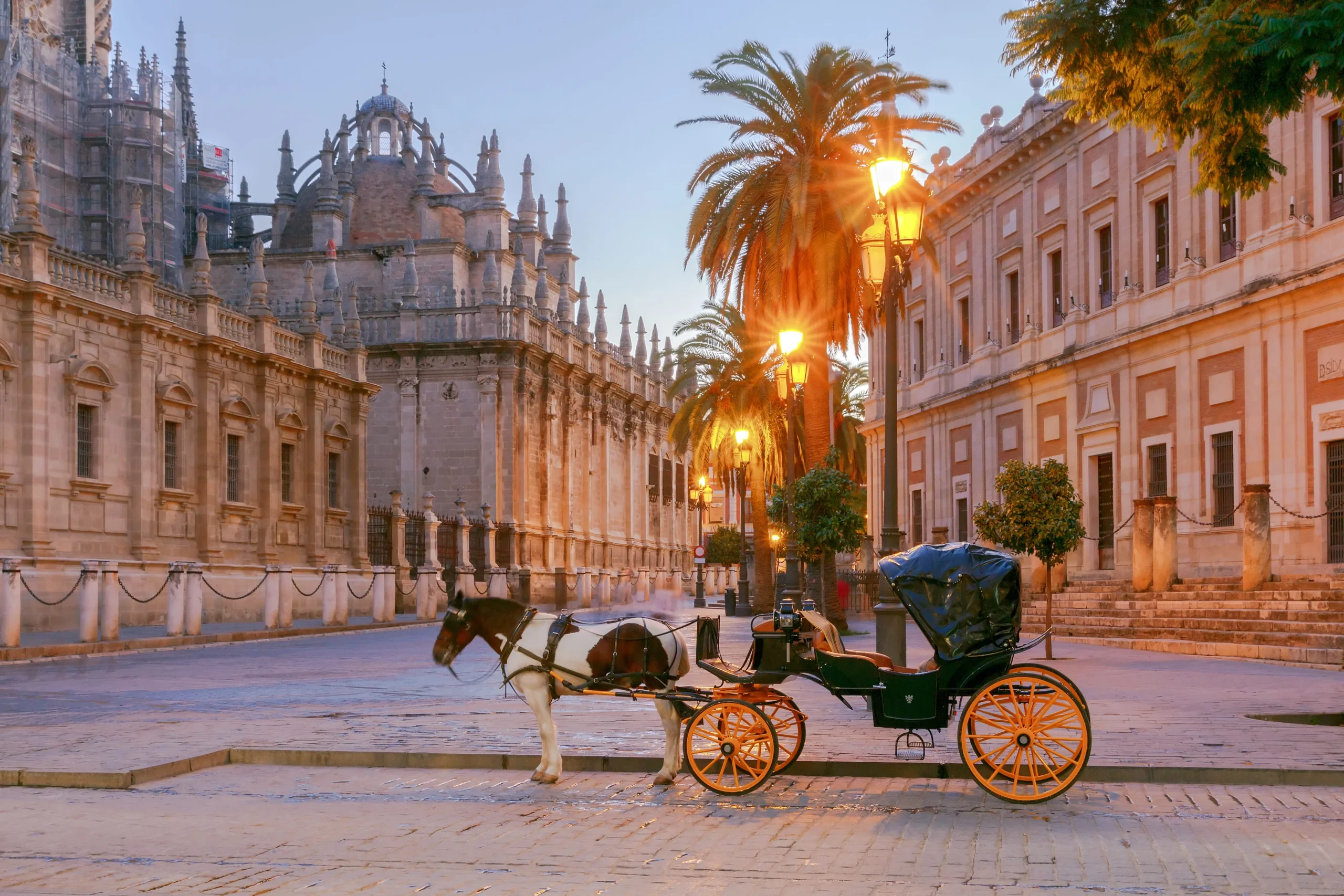 sevilla cathedral in the early morning